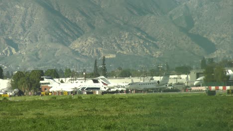jets at the van nuys airport in los angeles