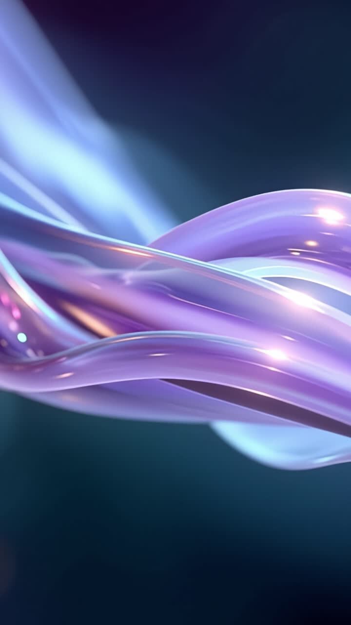 A Captivating Flow of Colorful Light: A Vivid Abstract Representation of Twisting, Glossy Shapes Evoking Dynamic Motion and Fluidity in Artistic Form