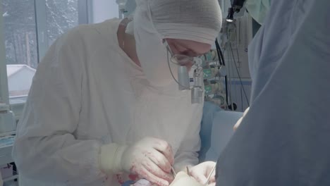 medical staff during a heart operation 2 close-up