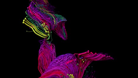 partículas abstractas con rastros.