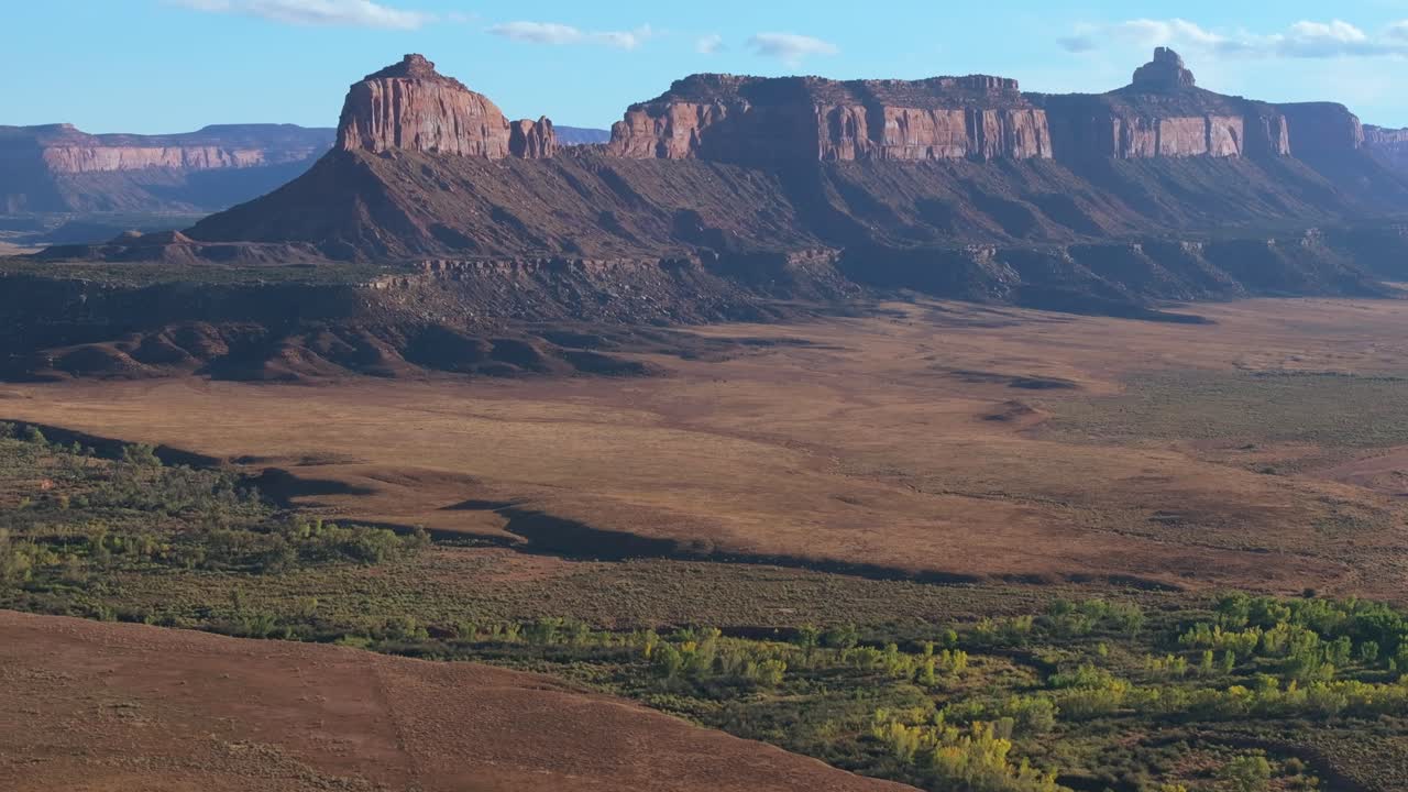 Aerial view of Moab's vast desert landscape at Indian Creek, USA