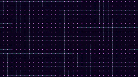los puntos y las líneas convergen en un fascinante patrón de cuadrícula azul y verde