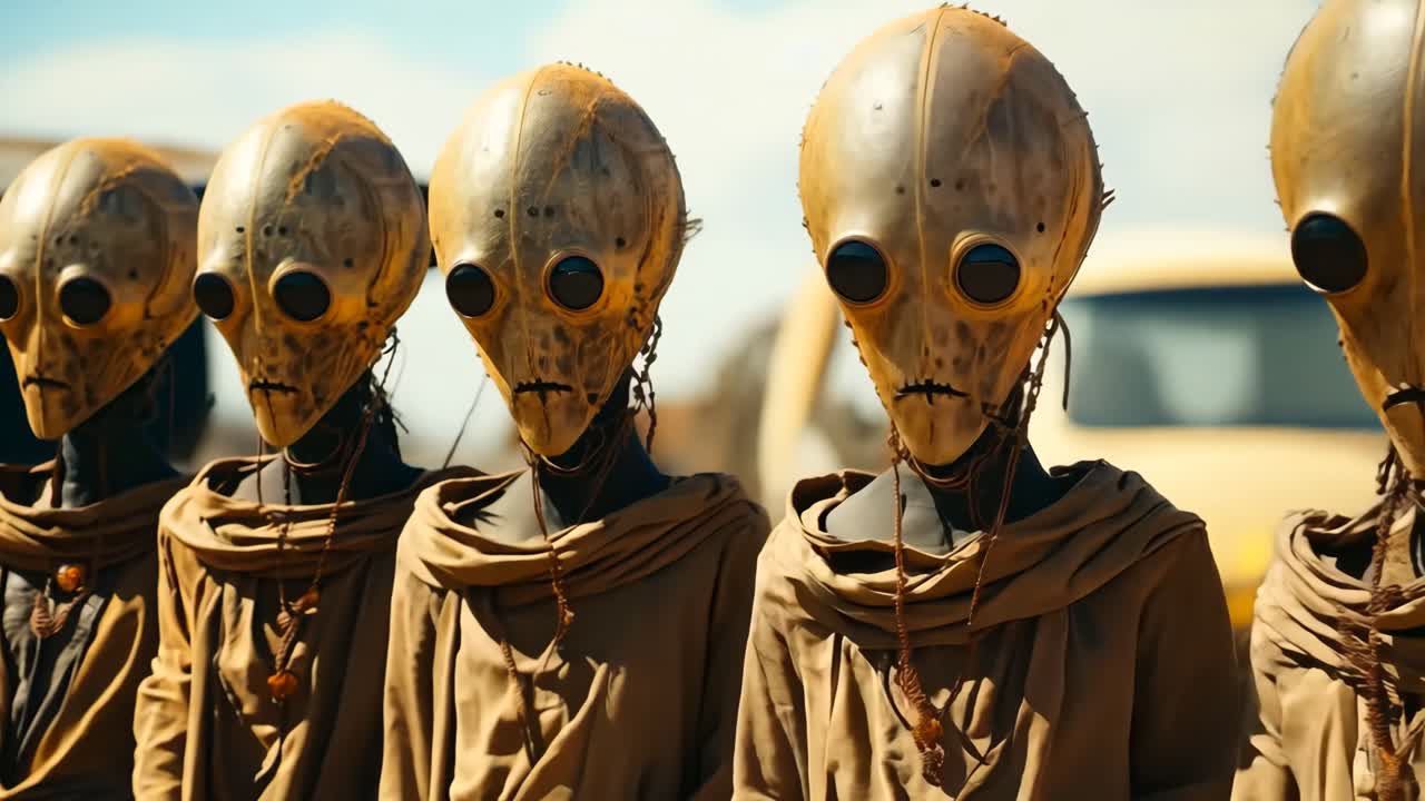 마스크를 착용 한 사람들이 서로 에 서 있습니다.