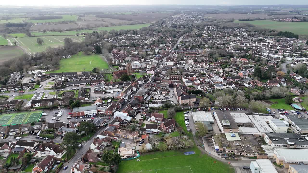 Ingatestone village Essex UK drone,aerial high angle
