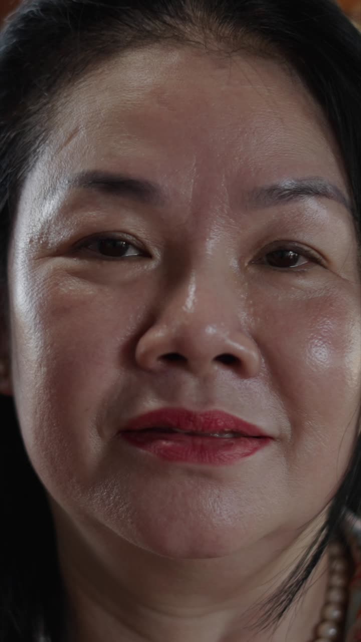 Close-up portrait of a middle-aged woman