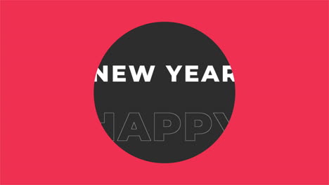 Modern-Happy-New-Year-text-with-geometric-circle-on-red-gradient