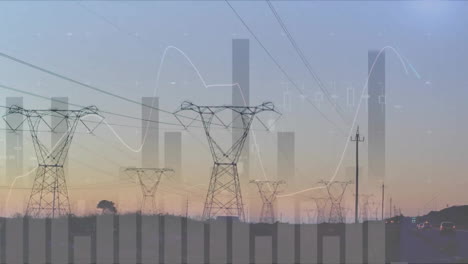 Animación-Del-Procesamiento-De-Datos-Financieros-Sobre-Torres-Eléctricas.