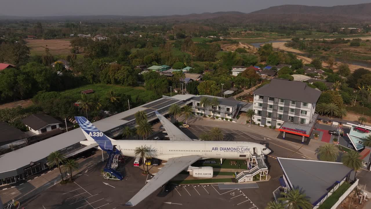 Veduta aerea dell'esclusivo Airplane Hotel a Chiang Mai