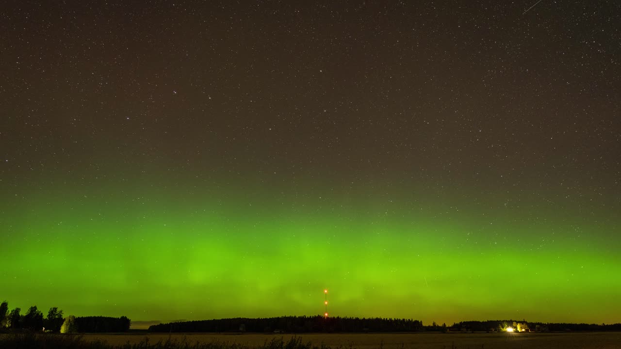 aurora boreal timelapse desde finlandia