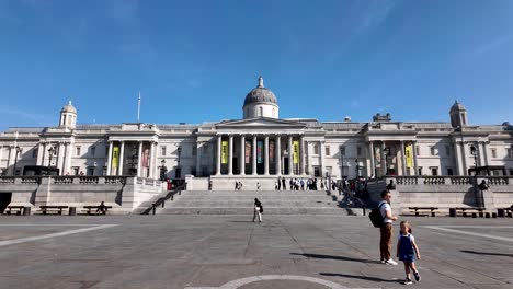 the national gallery in london on a sunny day