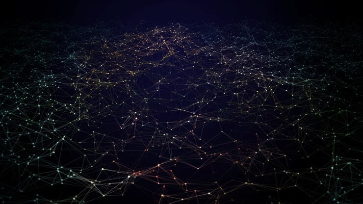 Abstract Plexus background motion of Futuristic Network concept digital,technology,background abstract moving dot that link with line with 3d rendering.