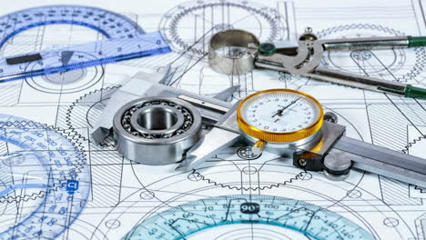 technical drawing and tools