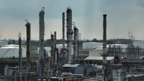 Ascending-view-of-oil-and-gas-refinery---industrial-plant