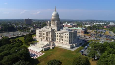 4k-Edificio-Del-Capitolio-Estatal-Aerea-Providence-Rhode-Island-City-Urban-Freedom-Circle