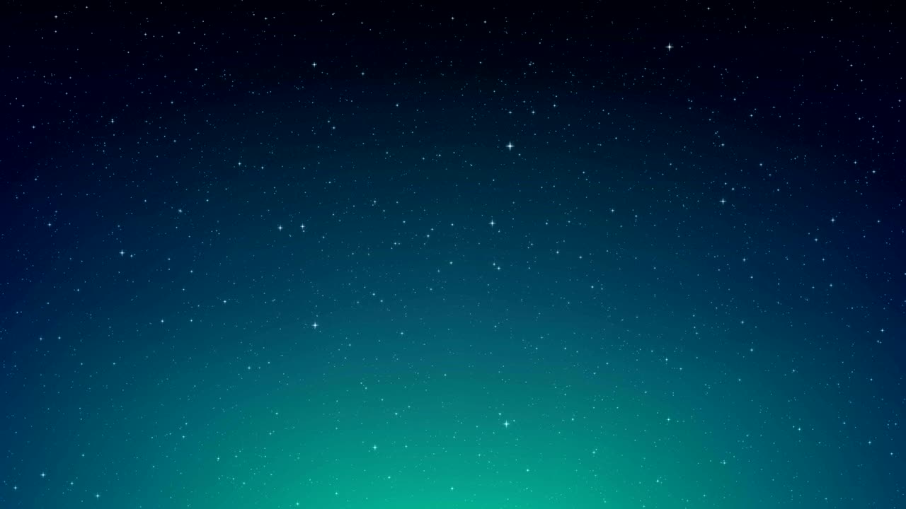 Night shining starry sky, blue space background with flickering stars, cosmos. Animated space background. Seamless loop