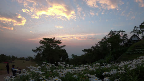 amanecer en el parque nacional huai nam dang en tailandia
