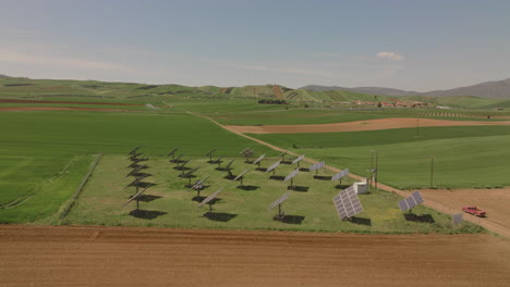 solar farm in agricultural landscape