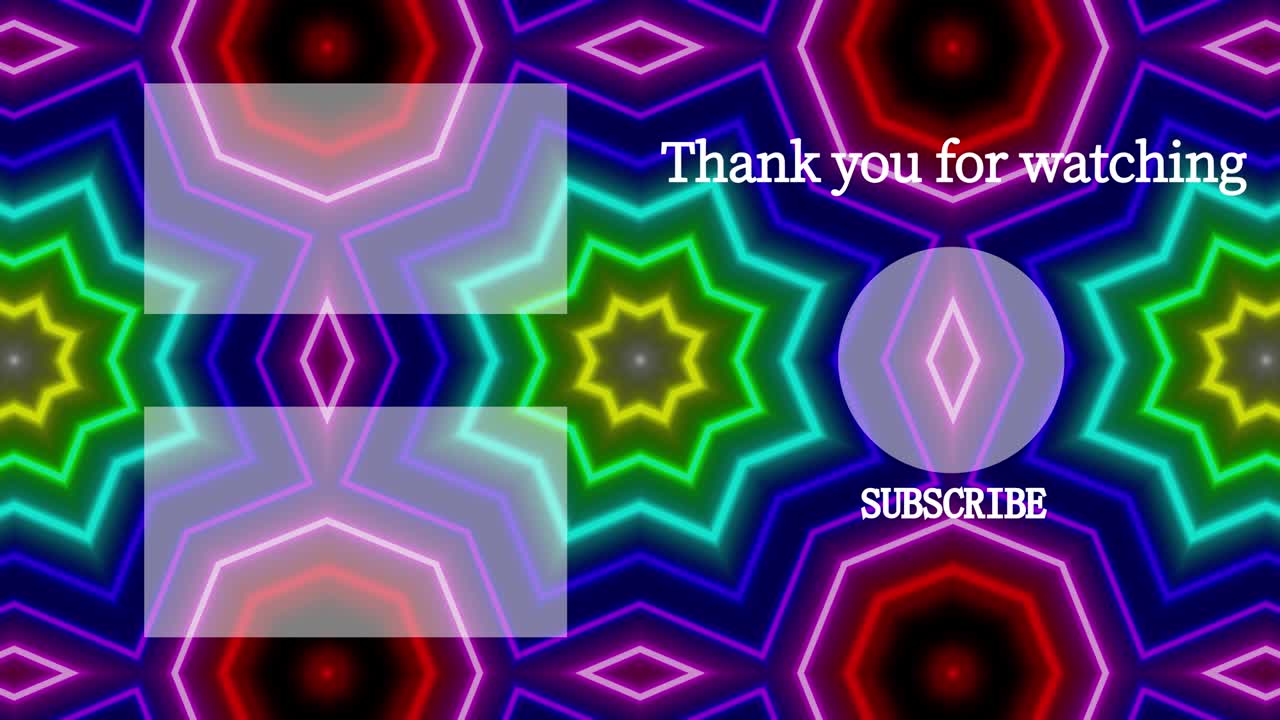 네온 표지판 패턴 엔드 카드 엔딩 스크린 모션 그래픽