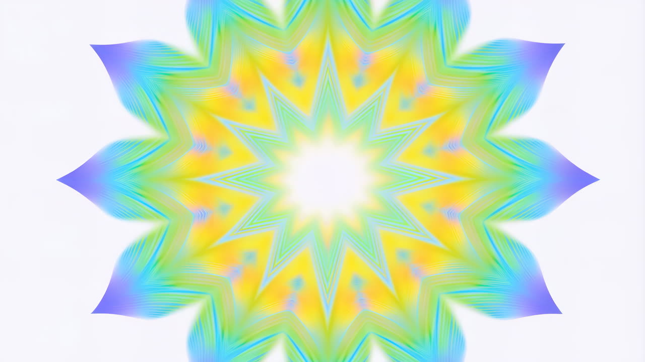 Vibrant Abstract Kaleidoscope Star Pattern