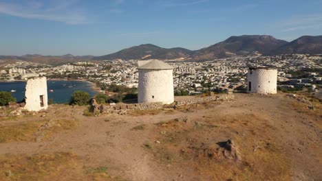 the windmills of ancient bodrum.