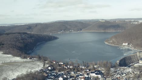 vistas aéreas de drones del parque nacional keller en invierno