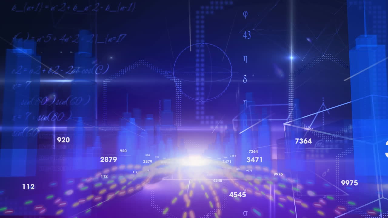 어두운 배경 에 있는 도시 풍경