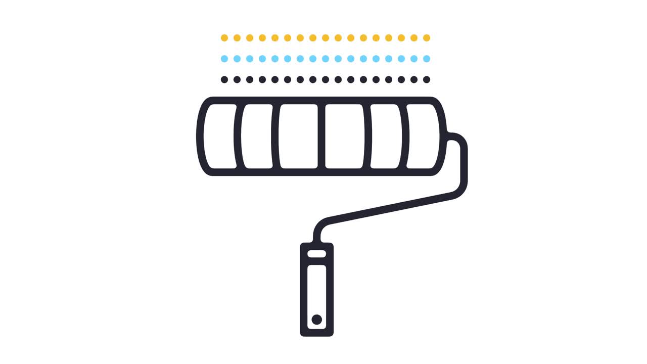 벽화 라인 아이콘 애니메이션