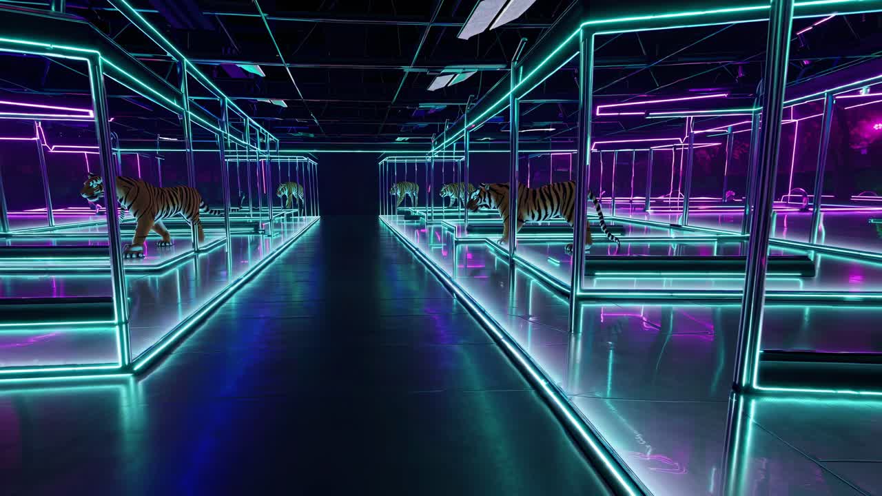 네온 호랑이 전시회