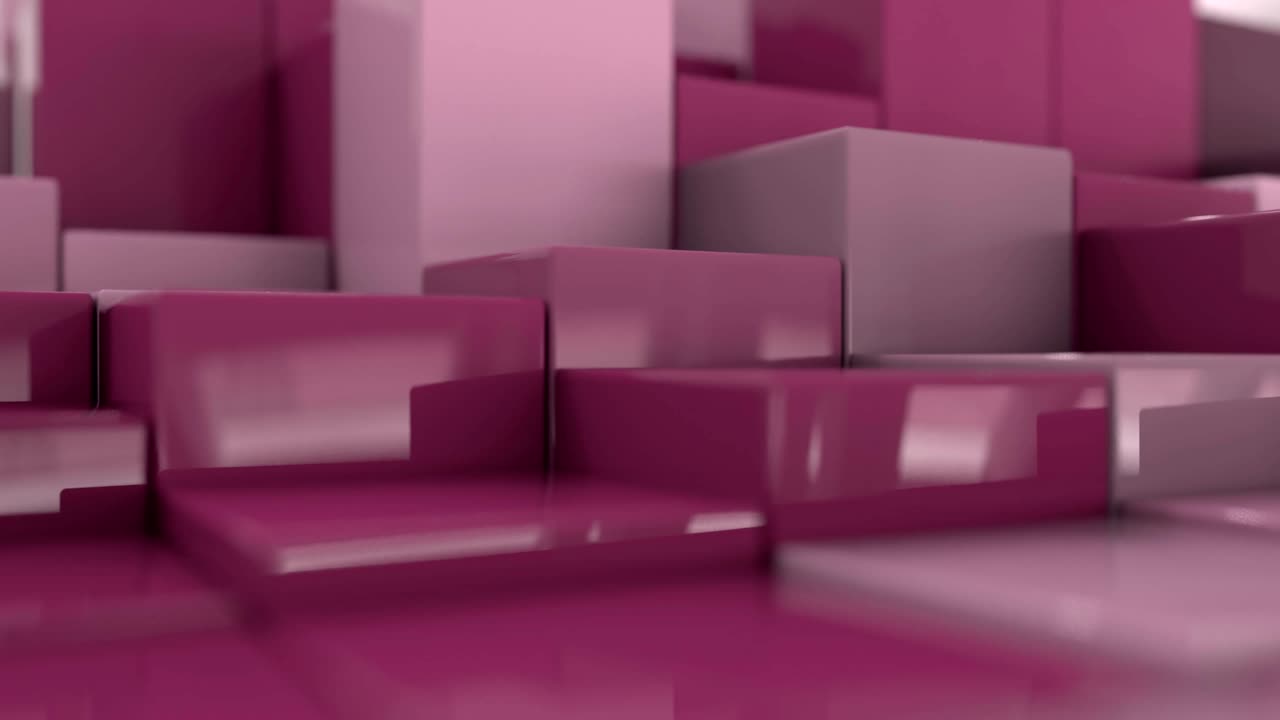 4k cubos orgánicamente desplazados en una cuadrícula.