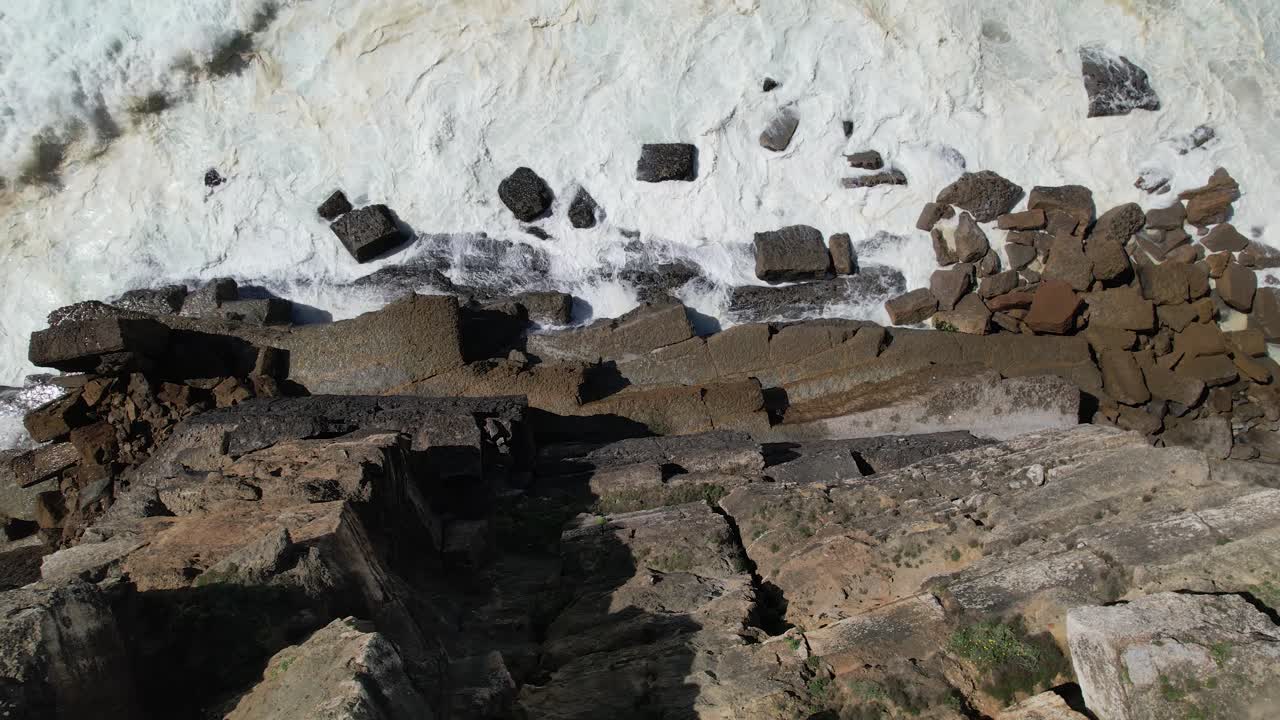 해안의 바위, 절벽, 공중 사진 04