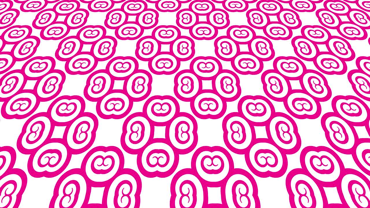 Graphic video pattern with geometric figures that tilts up and moves.