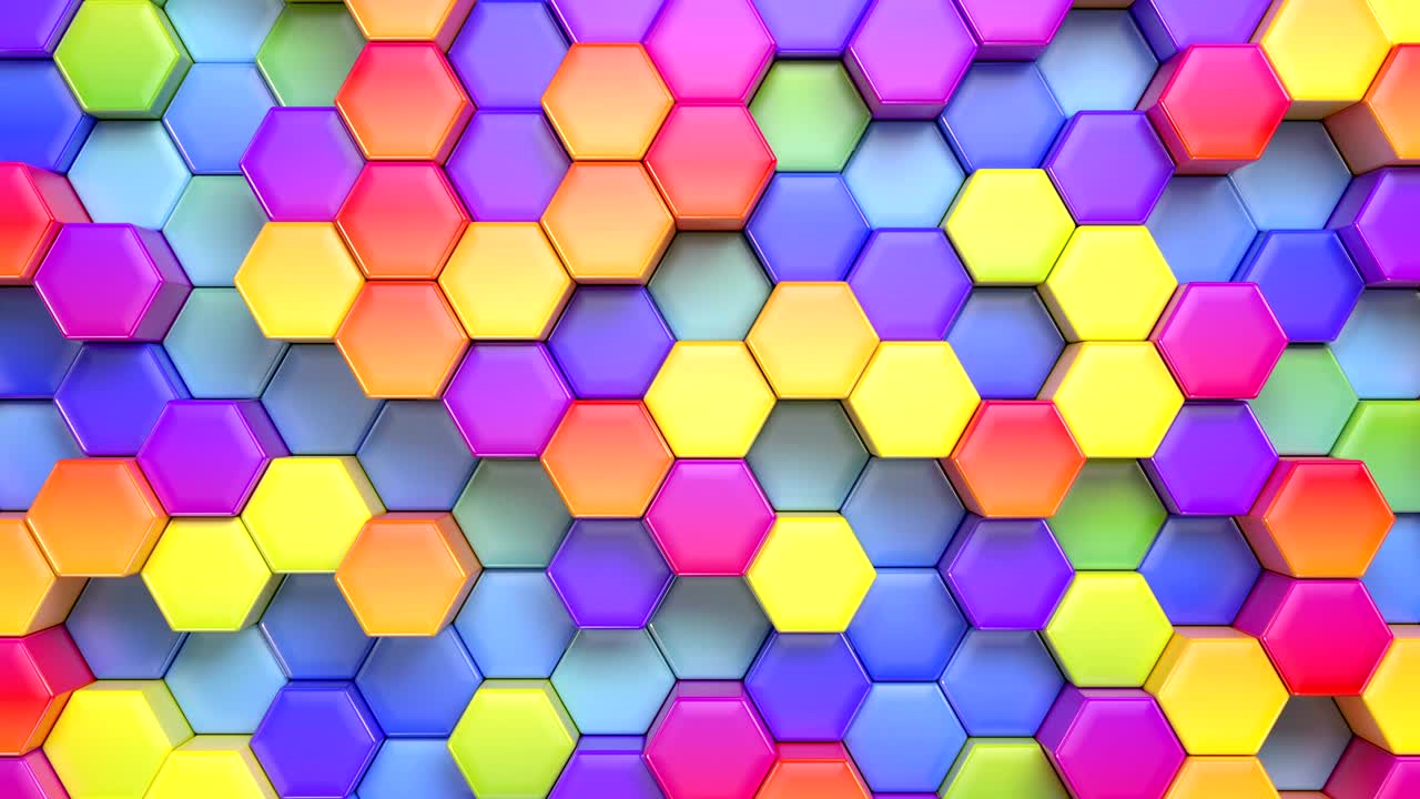 hermoso fondo hexagonal abstractamente multicolor