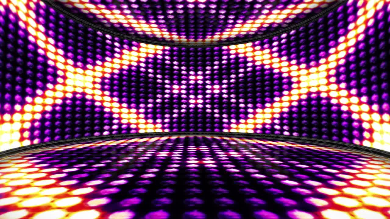 Sfondo Stanza con Luci a Bulbo Quadrate, Loop, 4k