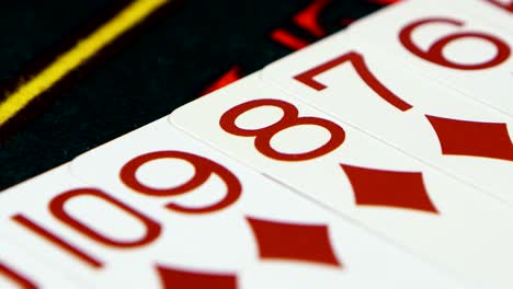 close-up of playing cards