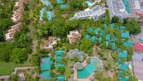 aerial view of a tropical resort in thailand