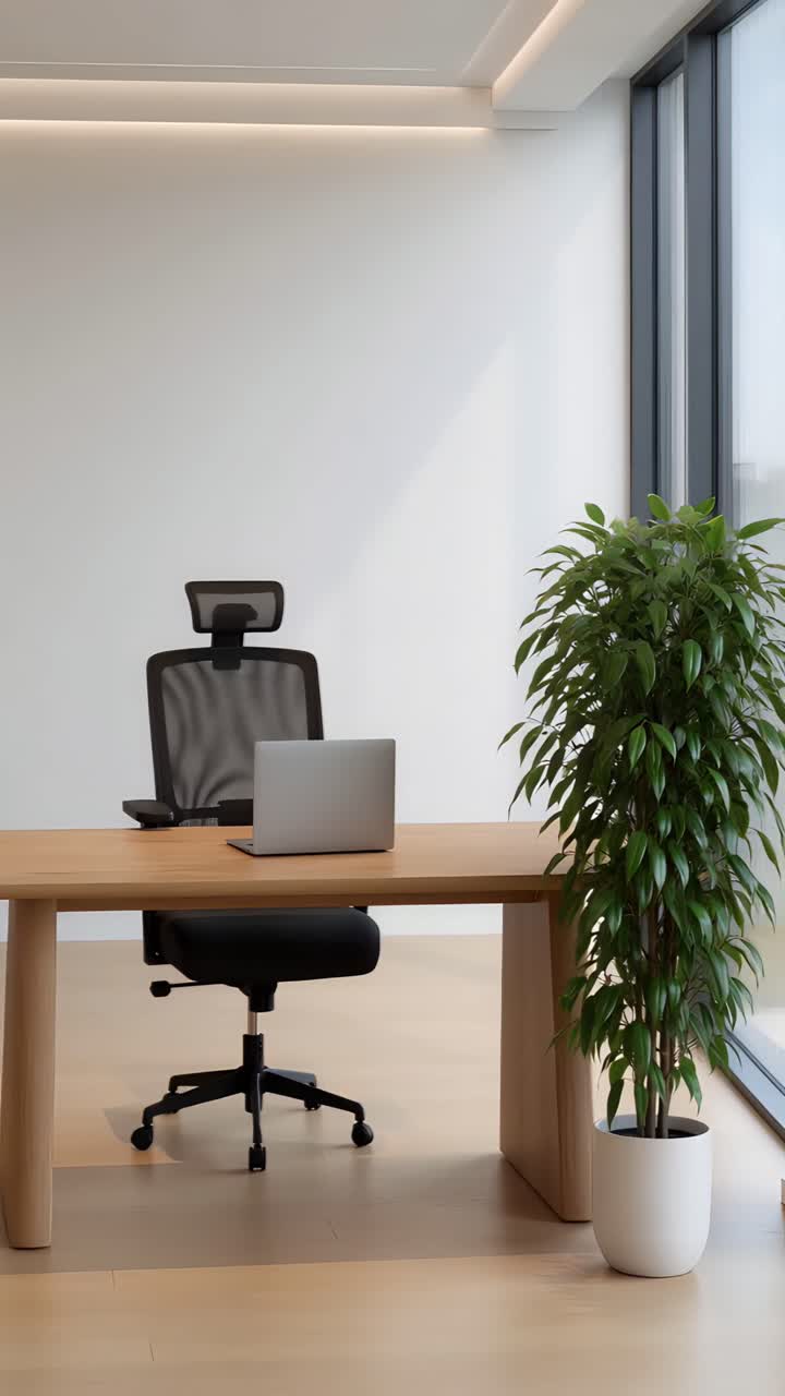 Interni Estetici di Spazio Coworking Moderno 4K