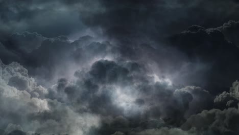 a thunderstorm with a bolt of lightning on the approaching dark clouds