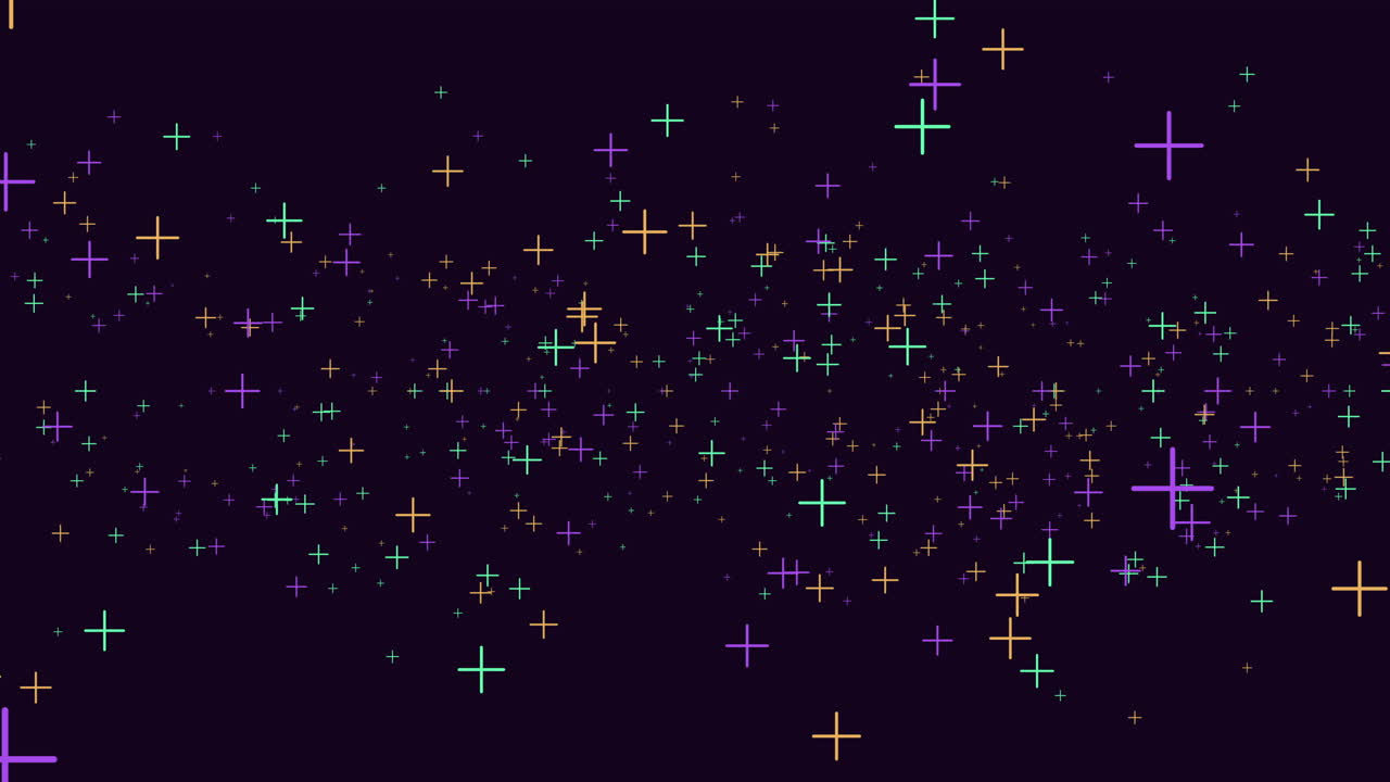 cruces vibrantes en un patrón colorido