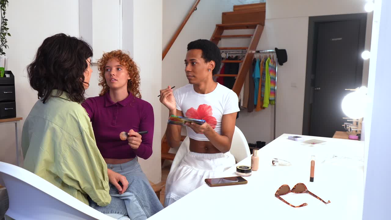 Makeup session with friends