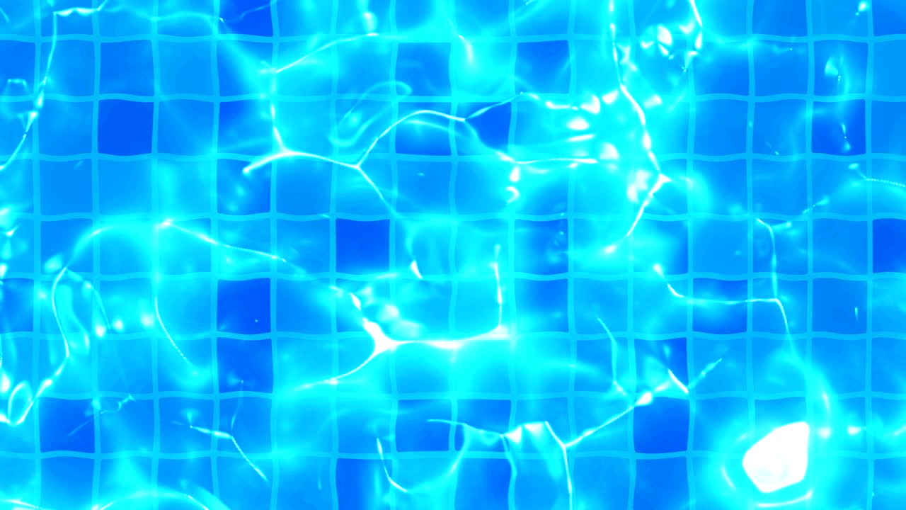Schwimmbad-Draufsicht, Wasseroberfläche CG-Animation, Schleife