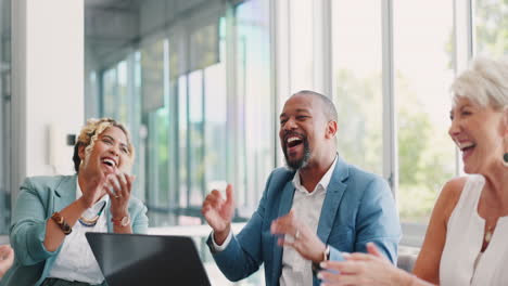 handshake, excited business people