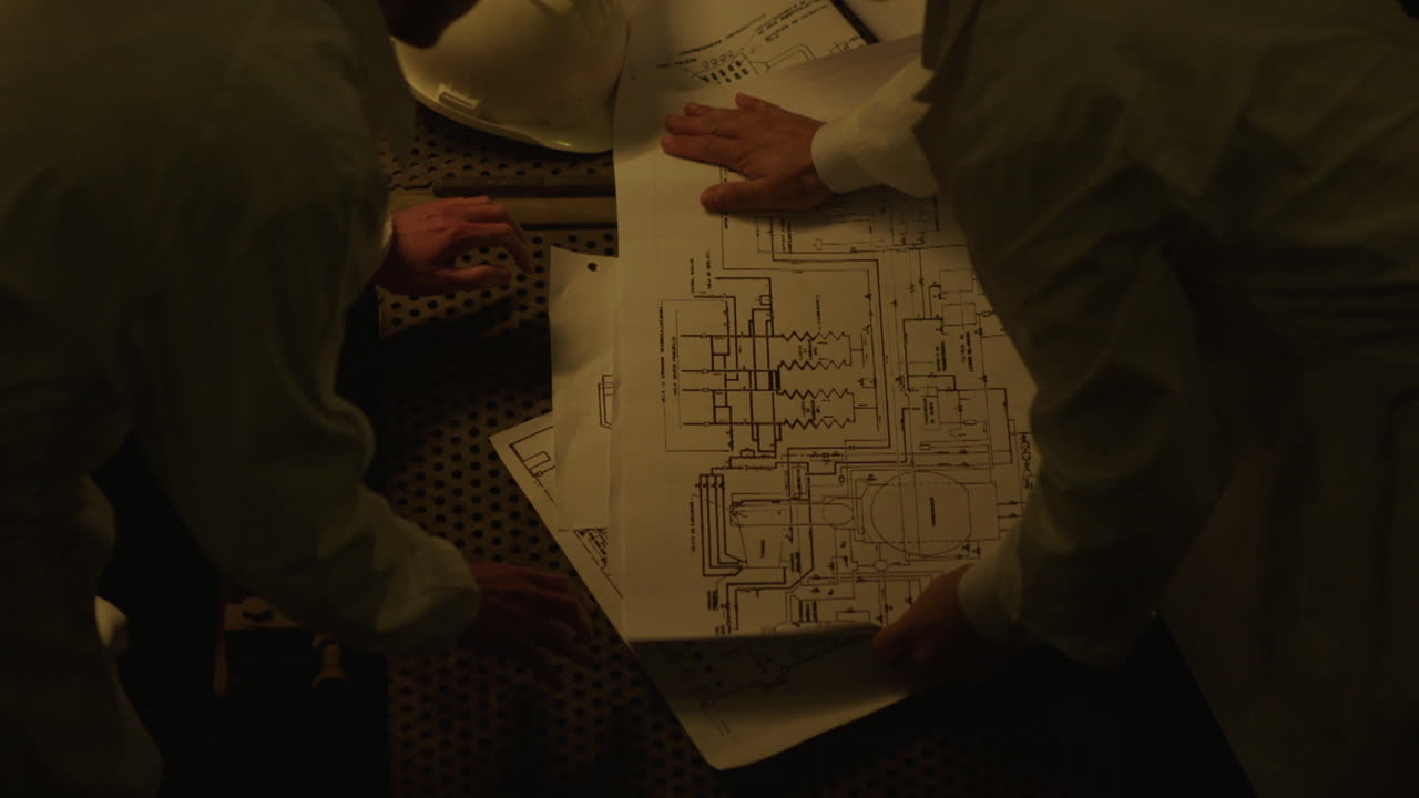 Engineers Reviewing Technical Drawings