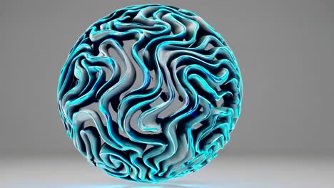 esfera renderizada en 3d abstracta con colores iridescentes