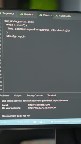 vertical video pc on office desk used to implement algorithms enabling deep learning