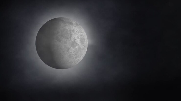 Lua e nuvens de fumaça