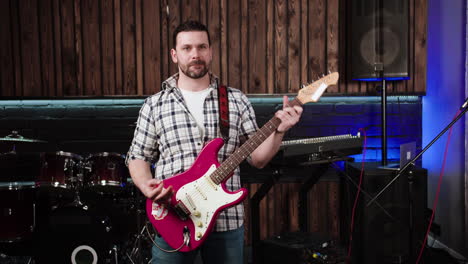 musician in the studio