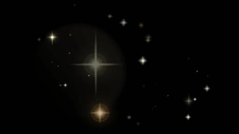 la animación es una luz naranja que brilla sobre un fondo negro.