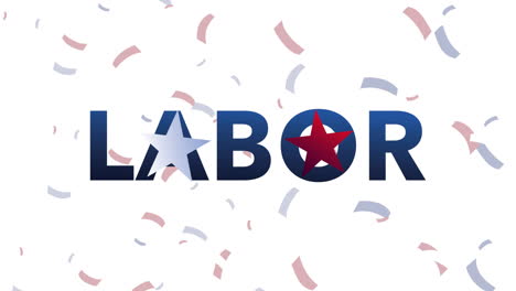 labor day lettering with stars