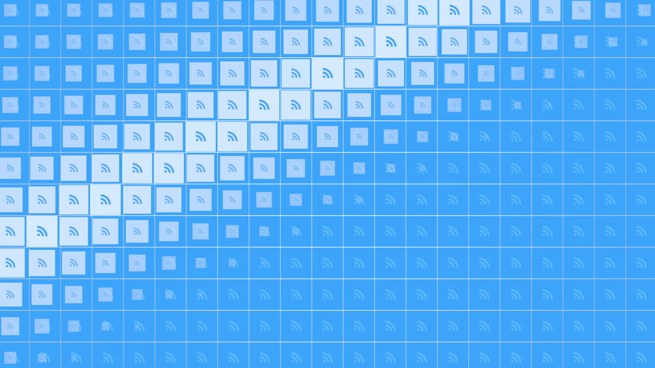 간단한 네트워크 배경 3의 모션 피드 아이콘