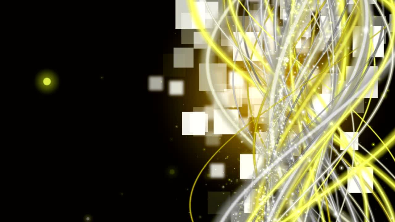 사각형 배경에서 느린 동작의 줄무 파동과 입자, 4096x2304 루프 4k